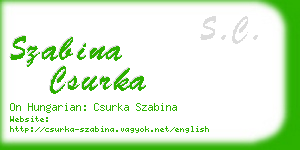 szabina csurka business card